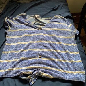 Blue striped top
